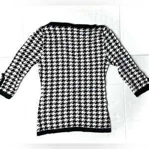 Banned Apparel UK Womens‎ Small Black White Houndstooth Check Vintage Cardigan